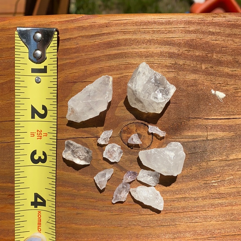 Lot of White quartz crystals